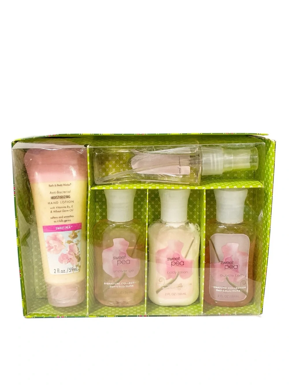 Bath & Body Works Signature Collection SWEET PEA Boxed Body Care Set Vintage NEW